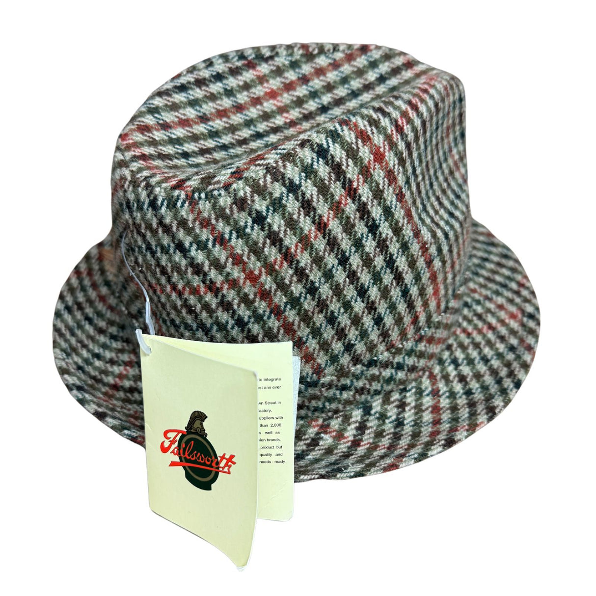 Failsworth Stafford Tweed Hat Trilby Made in UK - 56cm