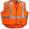 3x HUSKI Hi Vis Patrol Vest 3M Tape Safety Workwear High Visibility Bulk - Orange