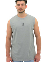 Liverpool FC Mens Muscle Tank Top T Shirt Vest Soccer Sleeveless Vest - Grey