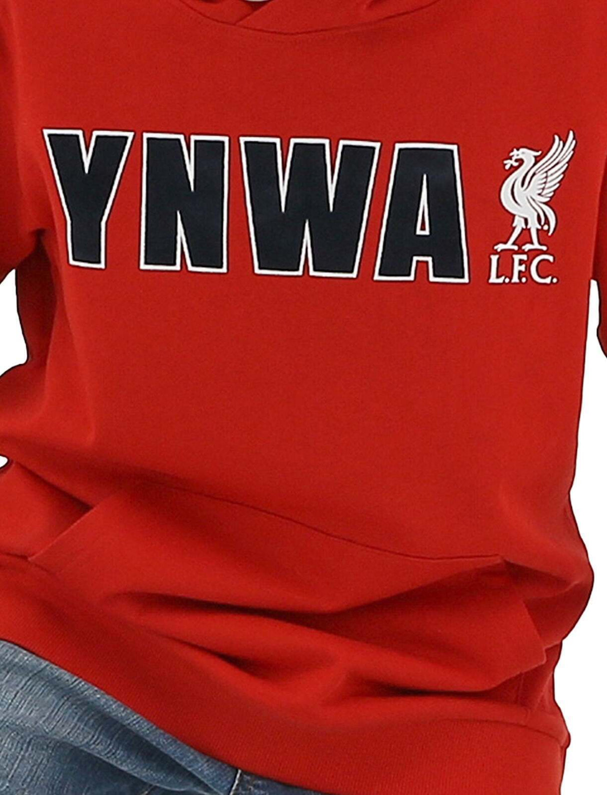 Liverpool FC Youth Boys Hoodie Jumper LFC YNWA Firebird Hoody - Red