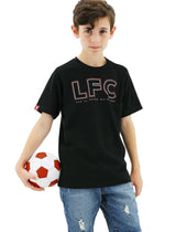 Liverpool FC Youth Boys Youll Never Walk Alone T-Shirt Top Tee Soccer - Black