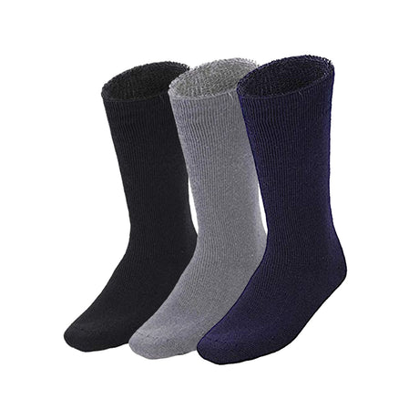 3 Pairs BAMBOO SOCKS Mens Heavy Duty Premium Thick Work Socks Cushion BULK - Black