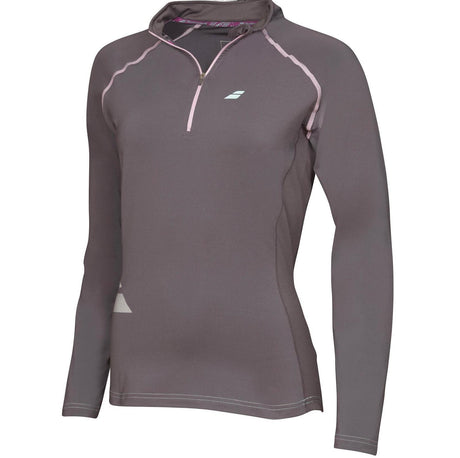 BABOLAT Womens 1/2 Zip Core Long Sleeve Top Tennis Sports Gym Training - Castlerock