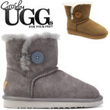 Grosby Womens Button UGG Boots Sheepskin Water Resistant Ankle Shoes Slippers