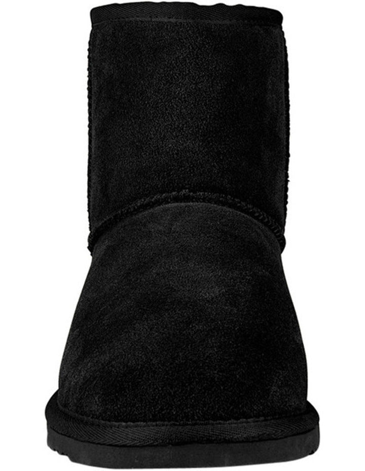 GROSBY Jillaroo Womens UGG Boots Genuine Sheepskin Suede Leather Moccasins - Black