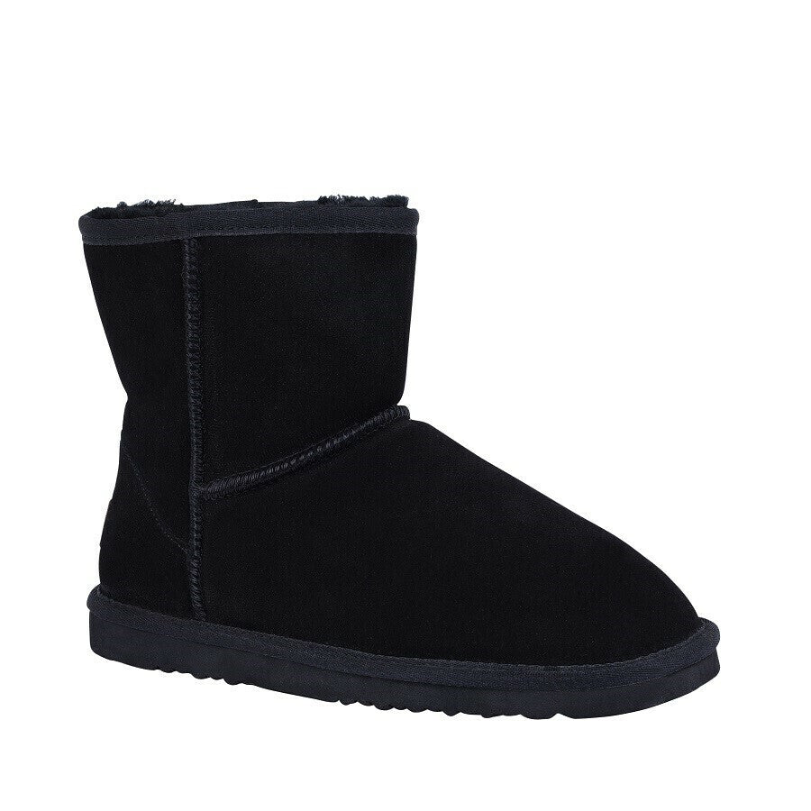 GROSBY Jillaroo Womens UGG Boots Genuine Sheepskin Suede Leather Moccasins - Black