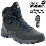 Jack Wolfskin Mens Hiking Boots Waterproof Shoes Altiplano Prime Texapore Mid - Phantom