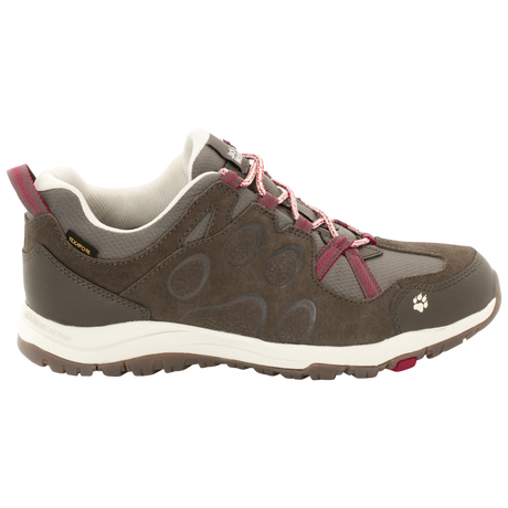 Jack Wolfskin Womens Shoes Hiking Trekking Rocksand Texapore Low - Dark Ruby