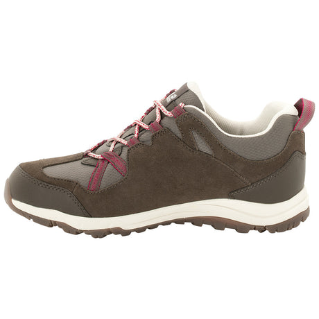 Jack Wolfskin Womens Shoes Hiking Trekking Rocksand Texapore Low - Dark Ruby - Dark Ruby