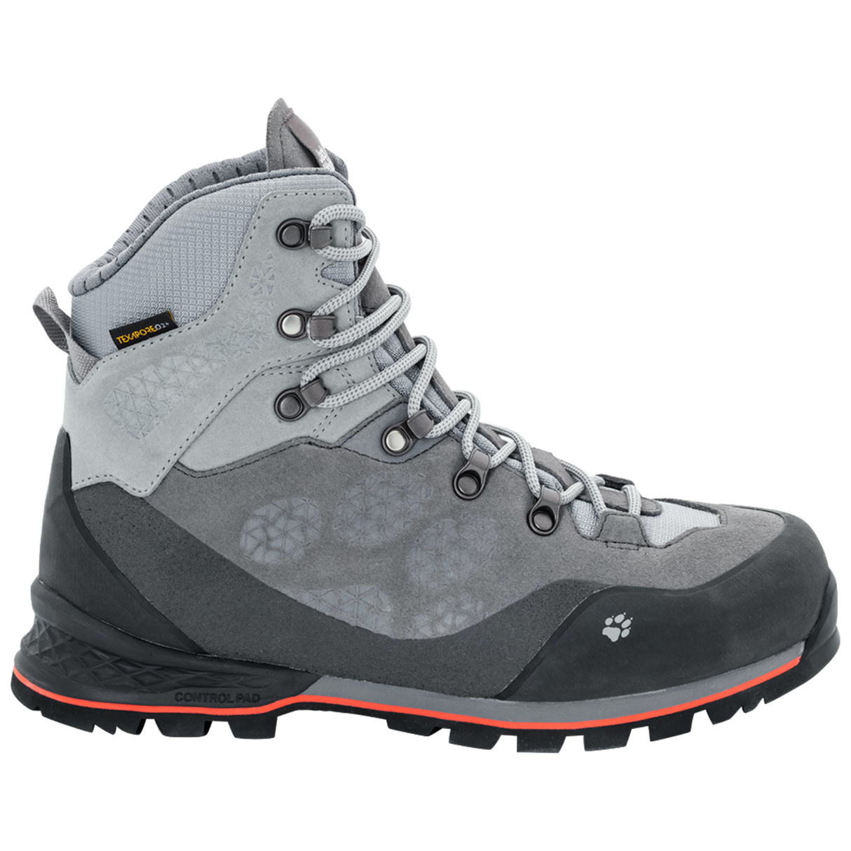 Jack Wolfskin Womens Boots Hiking Shoes Wilderness Texapore Mid - Tarmac Grey