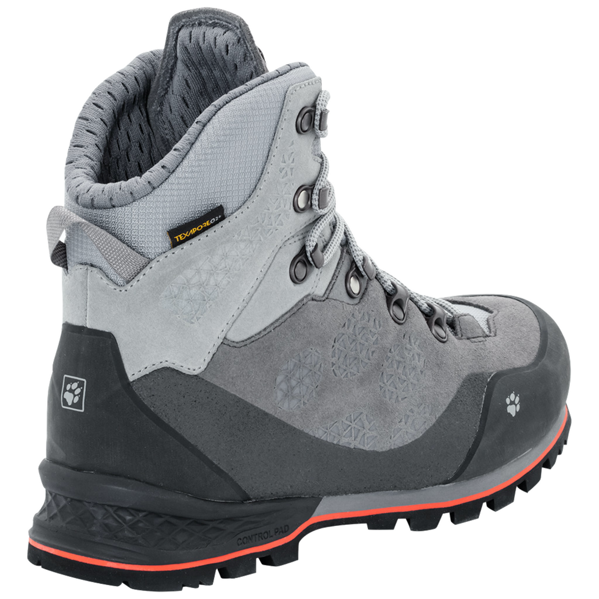 Jack Wolfskin Womens Boots Hiking Shoes Wilderness Texapore Mid - Tarmac Grey