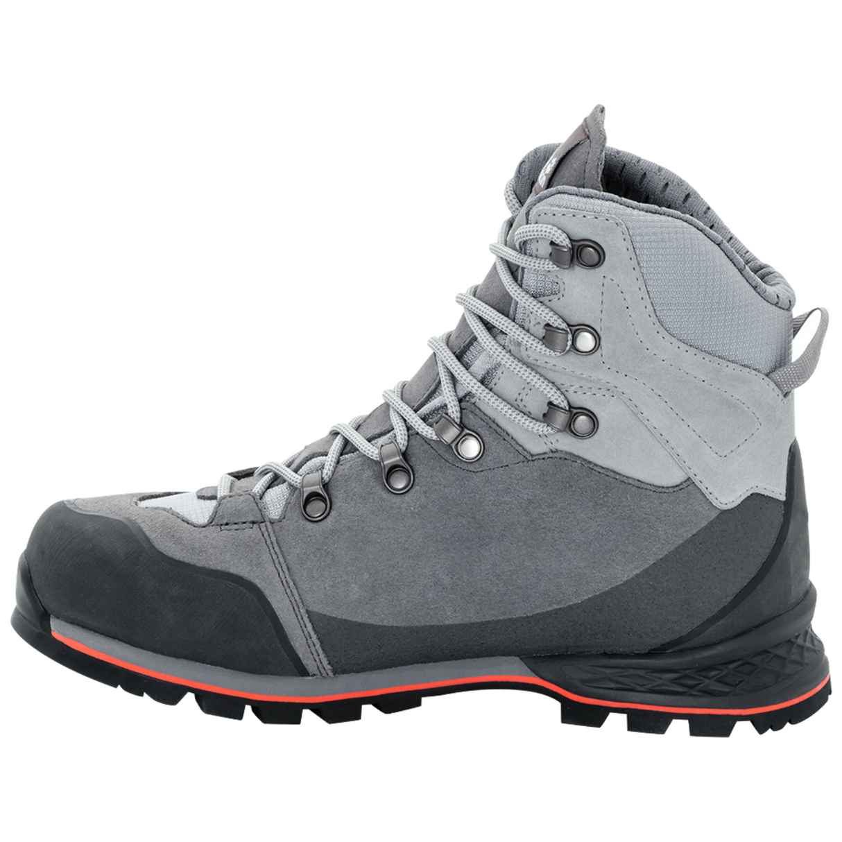 Jack Wolfskin Womens Boots Hiking Shoes Wilderness Texapore Mid - Tarmac Grey