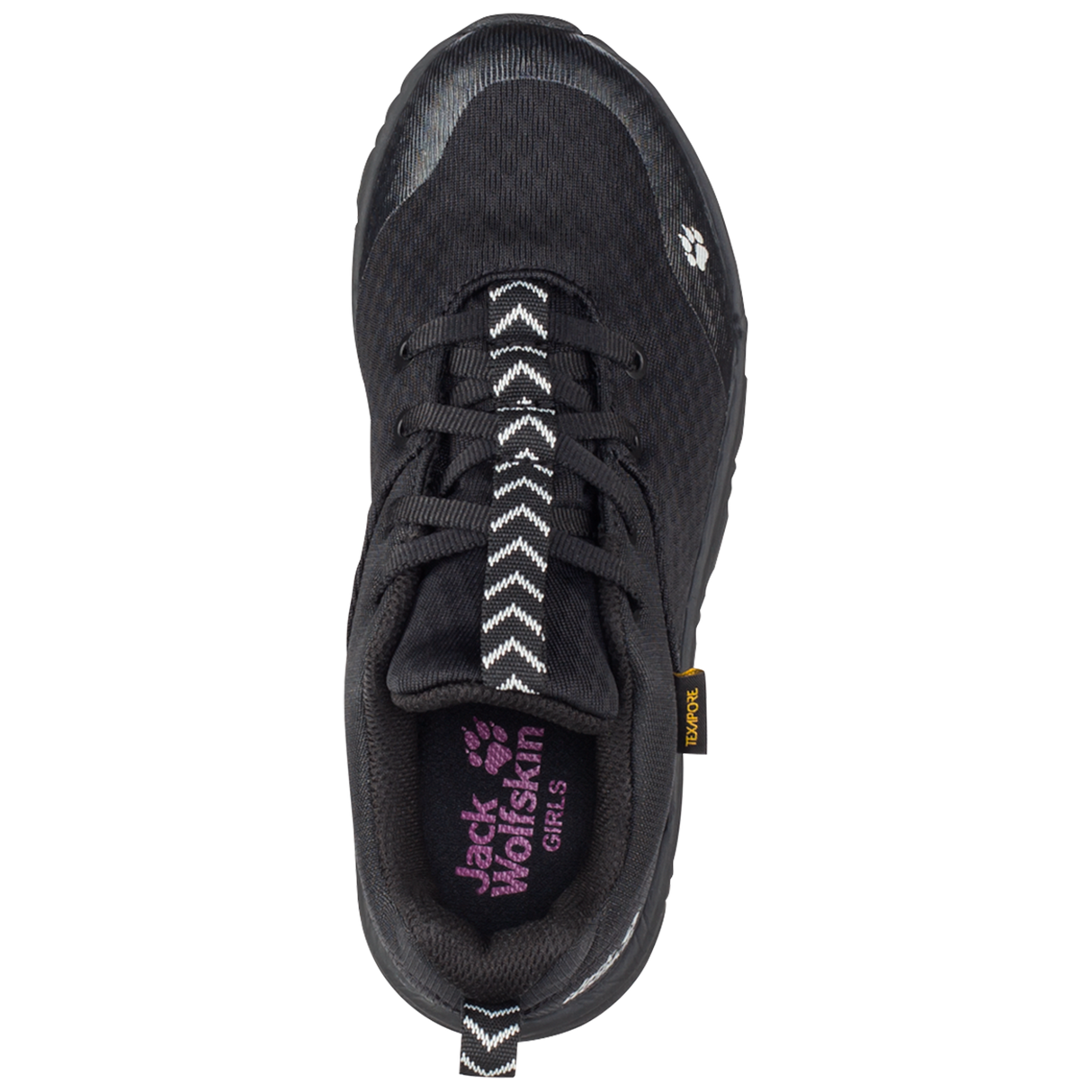 Jack Wolfskin Girls Phoenix Texapore Low Shoes Hiking Trekking - Black