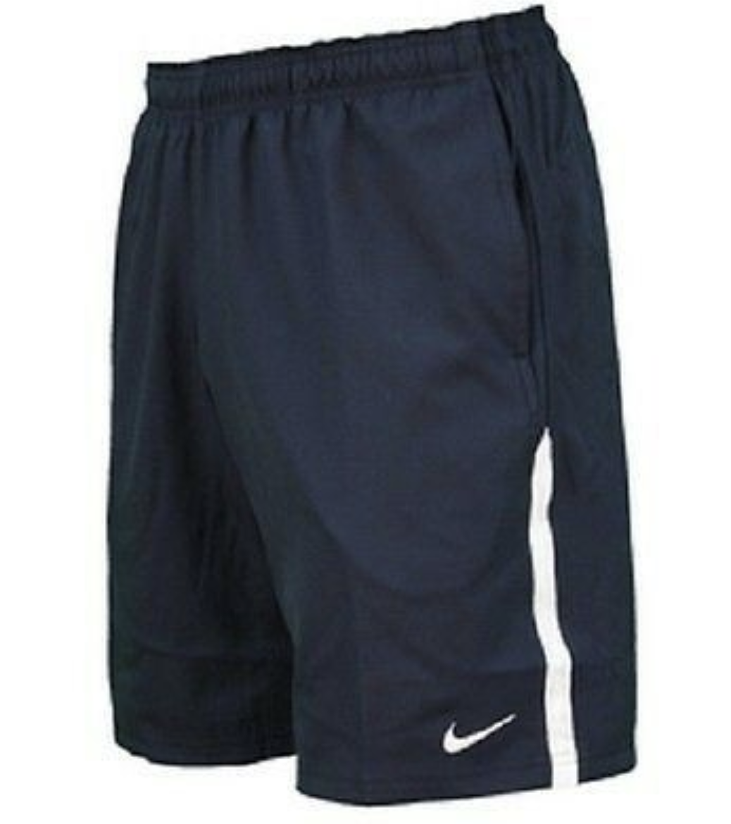 NIKE Mens Tennis Dri-Fit Shorts Gym Sports - Navy Blue/White