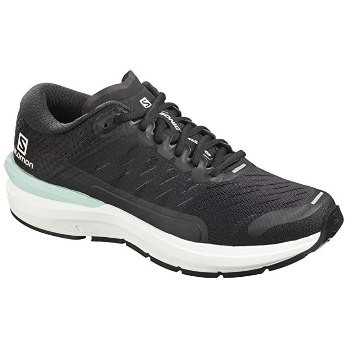 Salomon Mens Sonic 3 Confidence Road Running Shoes - Black/White/Quiet Shade