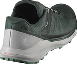 Salomon Mens Sense Ride 3 Trail Running Hiking Outdoor Sneaker Shoes - Green Gables/Alloy/Oil Blue