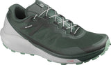 Salomon Mens Sense Ride 3 Trail Running Hiking Outdoor Sneaker Shoes - Green Gables/Alloy/Oil Blue