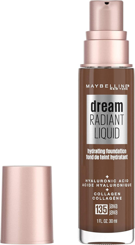 Maybelline Dream Radiant Liquid Hydrating Foundation with Hyaluronic Acid - Java 135, Java