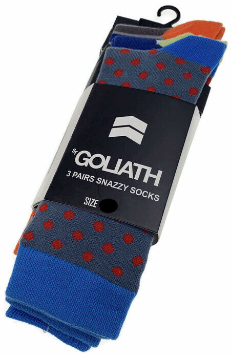 ST GOLIATH 3pk Circus Socks Snazzy Sox - Multi