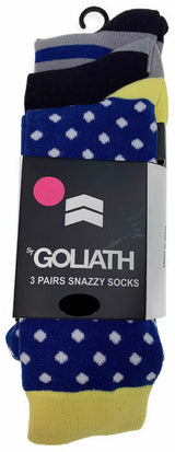 ST GOLIATH 3pk Get Smart Socks Snazzy Sox - Multi