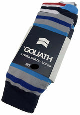 ST GOLIATH 3pk Wally Socks Snazzy Sox - Multi Stripe