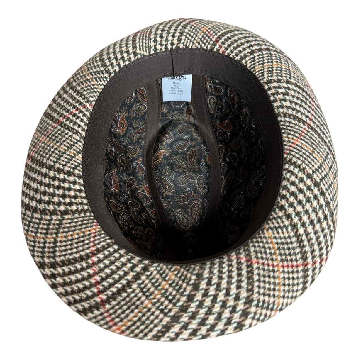 Failsworth Stafford Tweed Trilby Hat Made in UK in Brown