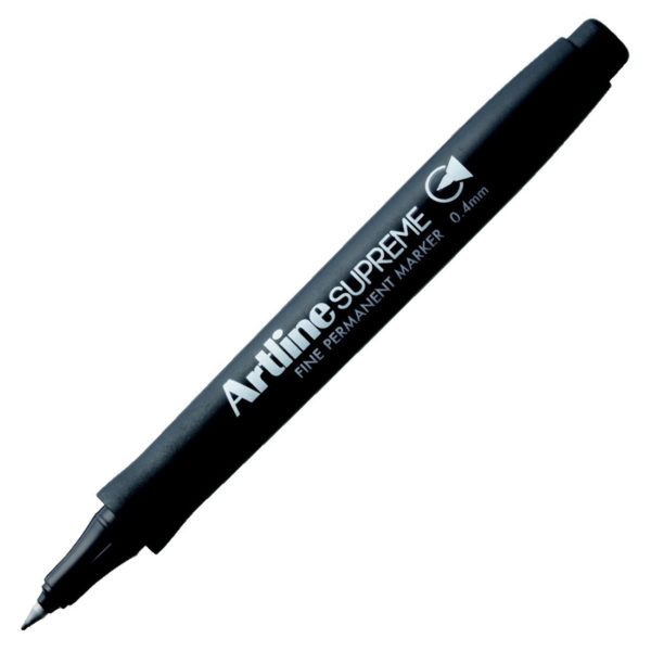 1x Artline Supreme Permanent Markers 0.4mm - Black