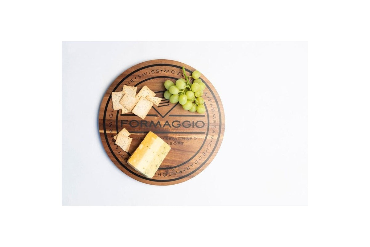 Euroline Round 30cm Acacia Wood Cheese Board Large - Brown