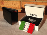 Mens Wallet - Genuine Italian Leather Designer Credit Card Bifold Slim Quality