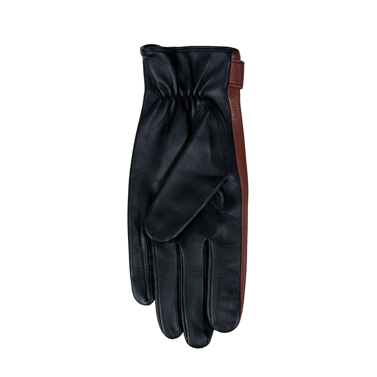 Dents Mens Suited Racer Touchscreen Leather Driving Gloves with Wristwatch Cut-out - Tan/Black