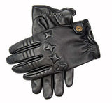 The Suited Racer x Dents Mens Cashmere Lined Leather Driving Gloves - Black