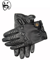 The Suited Racer x Dents Mens Cashmere Lined Leather Driving Gloves - Black