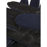 Dents Waverley Mens Leather Driving Gloves Luxury - Berry/Black