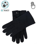 Dents Mens Viral Off Touchscreen Cotton Gloves Anti Viral - Black