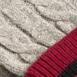 Dents Holwick Mens Cable Knit Goves - Grey/Burgundy