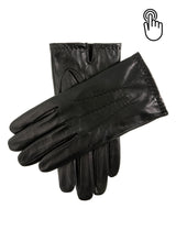 DENTS Aviemore Mens Touchscreen Leather Gloves Warm Winter - Black