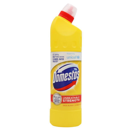 2x Domestos 750ml Thick Bleach Extended Power Citrus Fresh Kills All Known Germs Dead