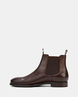 Julius Marlow Longreach Leather Chelsea Boots Shoes in Mocha