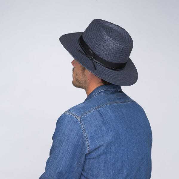 Bailey Mens Dreyer Paper Straw Hat Fedora Woven - Slate