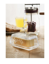 2x Kilner Glass Butter Dish Dishwasher Microwave Safe Container Tableware