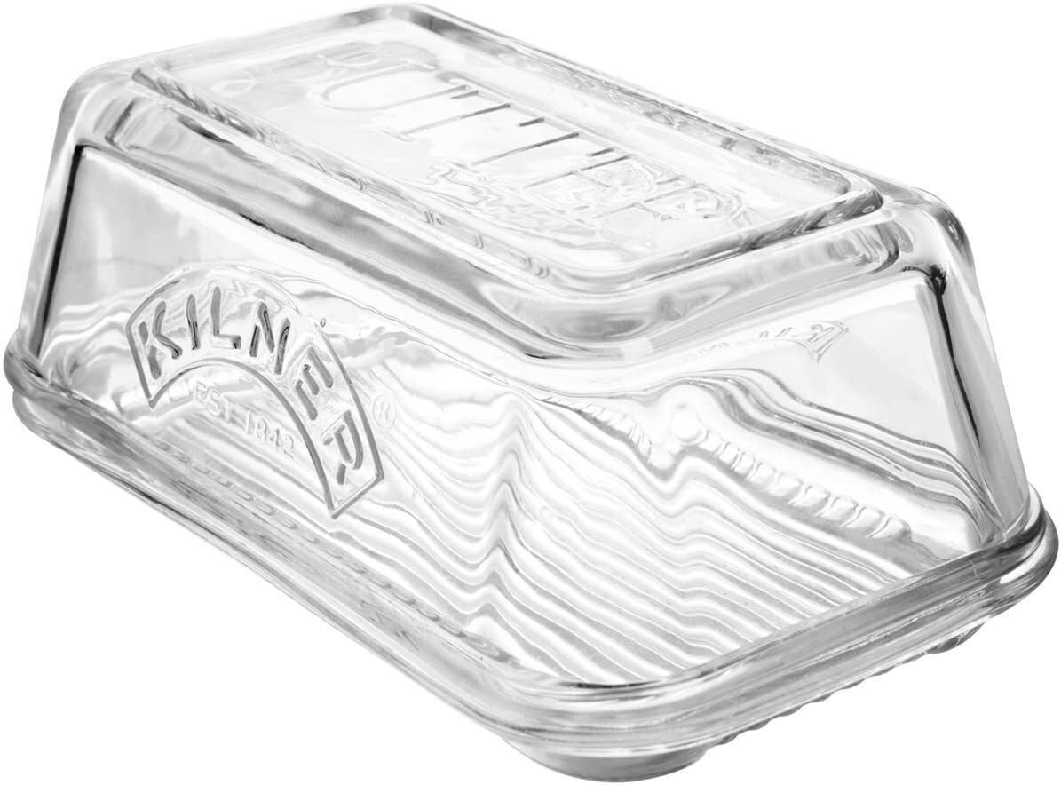 Kilner Glass Butter Dish Dishwasher Microwave Safe Container Tableware