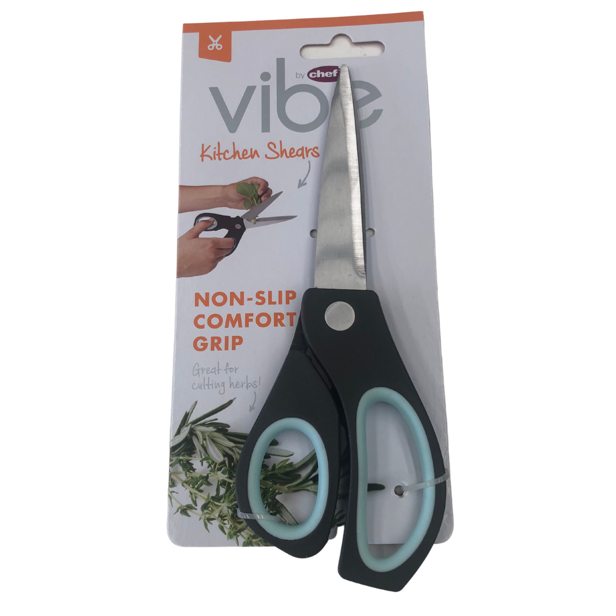 Vibe Kitchen Shears/Scissors-Antracite/Pale New Blue