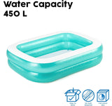 Inflatable Swimming Pool Above Ground Family Pool Heavy Duty (201cm x 150cm x 51cm) - 450 Litre