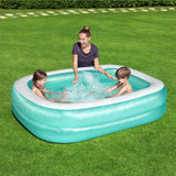 Inflatable Swimming Pool Above Ground Family Pool Heavy Duty (201cm x 150cm x 51cm) - 450 Litre