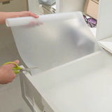 12x Non Slip Drawer Liner Plastic Gripper Cabinet Cupboard Clear Mat - 150cm x 45cm