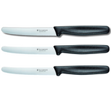 3x Victorinox Standard Wavy Edge Steak and Tomato Knife - Black