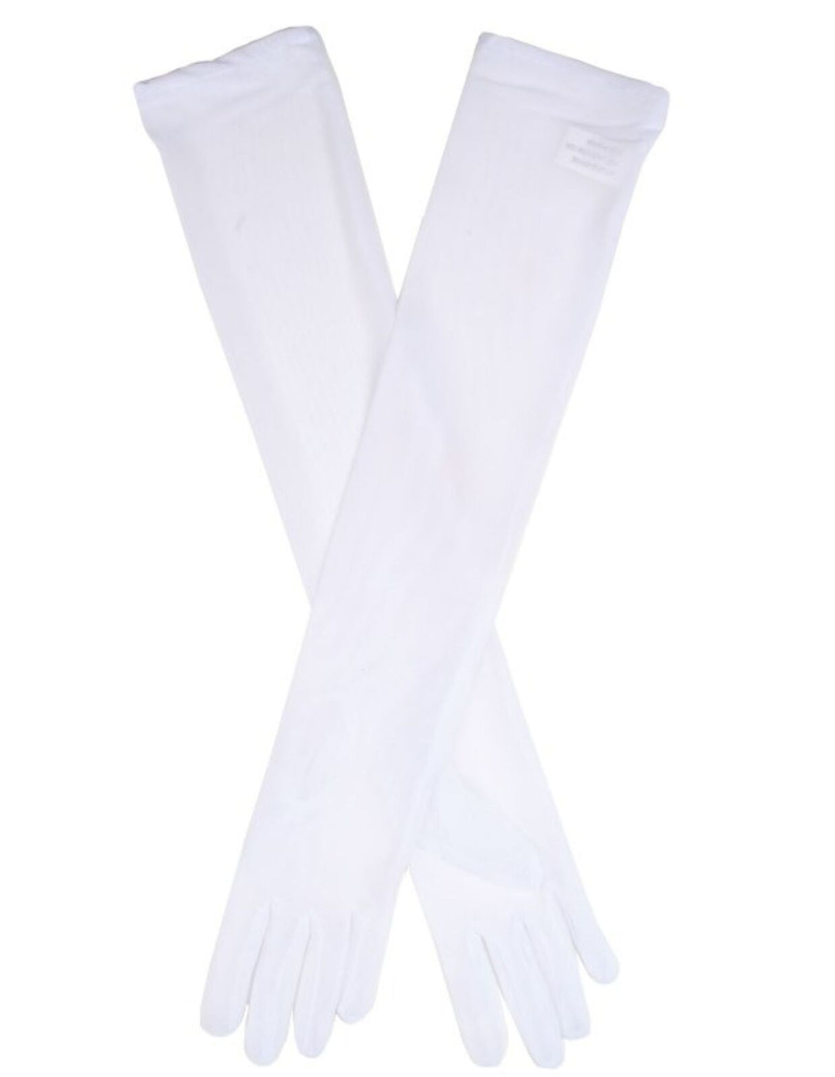 Dents Womens Long Sheer Tulle Gloves in White