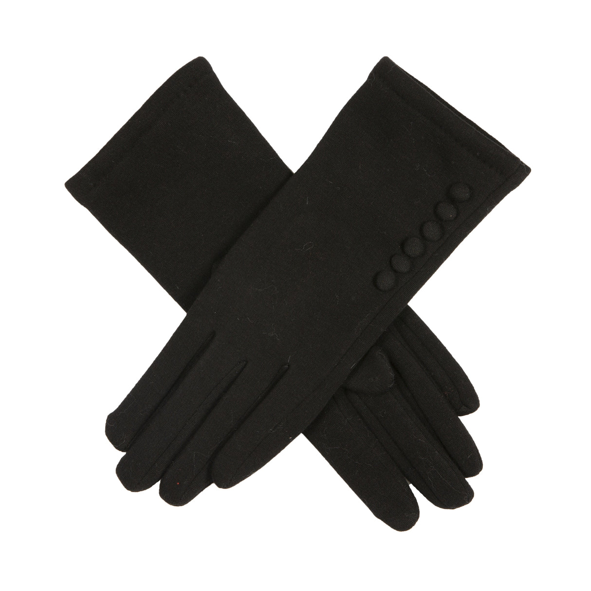 Dents Womens Longer Length Touch Screen Thermal Gloves Warm Winter Coral Fleece - Black - One Size