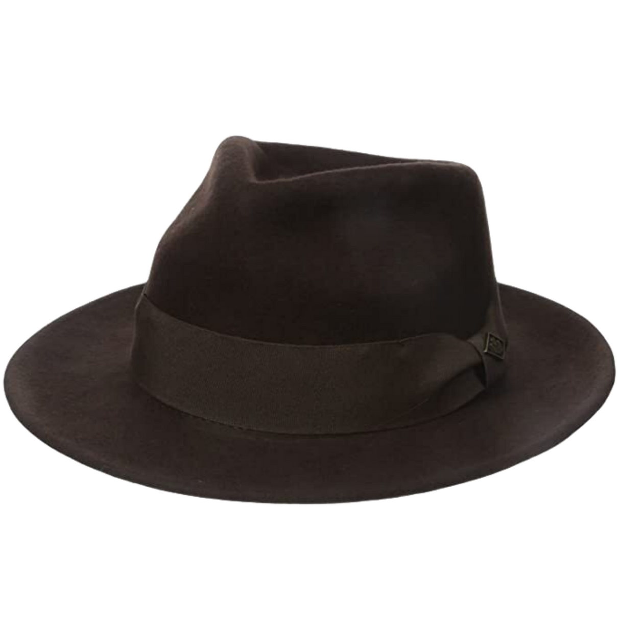 Goorin Bros. F. Fratelli Fedora Wide Brim Hat Men's Cap Ribbon Band - Brown