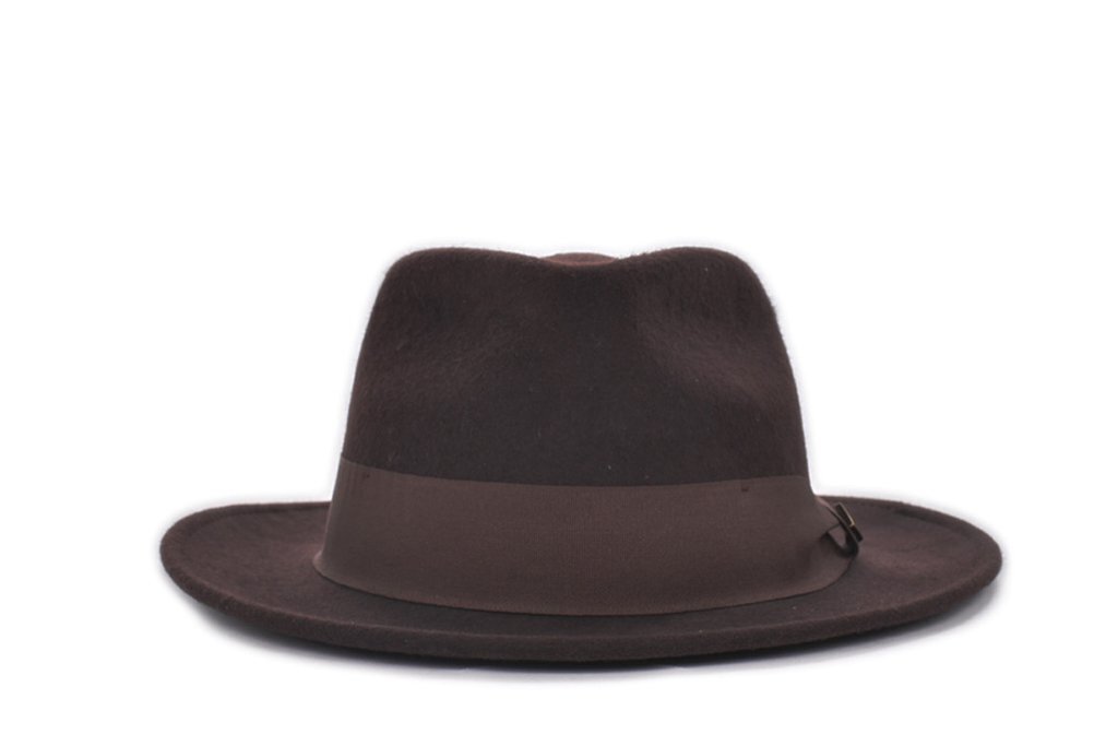 Goorin Bros. F. Fratelli Fedora Wide Brim Hat Men's Cap Ribbon Band - Brown